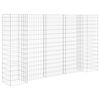 vidaXL H alakú acéldrót virágtartó gabion 260 x 40 x 150 cm