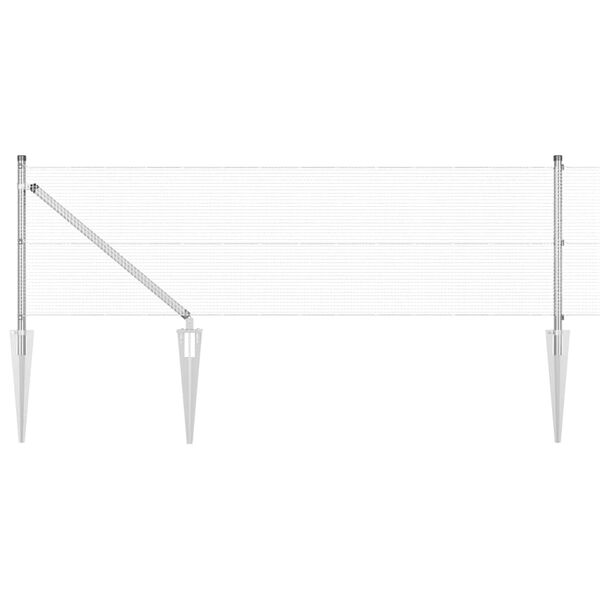 vidaXL Ker&iacute;t&eacute;soszlop Ez&uuml;st 100 x 0,6 m (12 x 12 mm h&aacute;l&oacute;) Ac&eacute;l