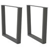 vidaXL 2 db antracitsz&uuml;rke, V-alak&uacute; ac&eacute;l &eacute;tkezőasztal l&aacute;b 80 x (72-73,3) cm