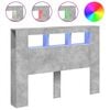vidaXL betonsz&uuml;rke szerelt fa LED-es fejt&aacute;mla 140x18,5x103,5 cm