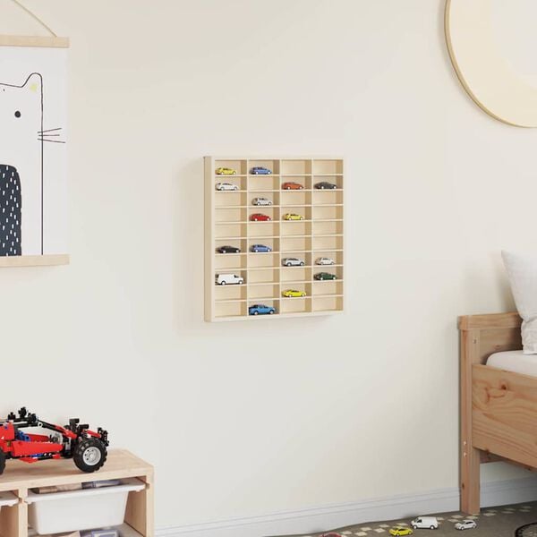 Fali Ki&aacute;ll&iacute;t&oacute; Doboz polcokkal t&aacute;rol&oacute;val B&eacute;zs 40 x 4,5 x 43 cm Faanyag