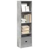 vidaXL betonsz&uuml;rke szerelt fa k&ouml;nyvespolc 40 x 24 x 143 cm