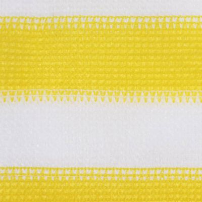 vidaXL sárga-fehér HDPE erkélytakaró 120 x 500 cm