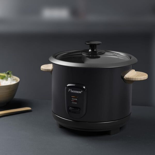 Bestron ARC100BW fekete rizsfőző bambuszfoganty&uacute;val 1 L 400 W