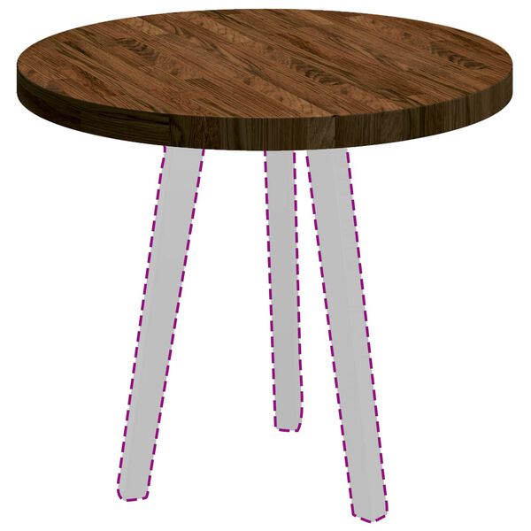 vidaXL Asztallap Vil&aacute;gos Barna &Oslash; 60 x 4 cm T&ouml;m&ouml;r T&ouml;lgyfa