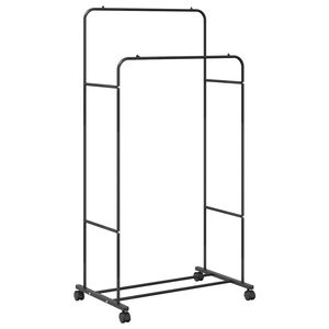 vidaXL Ruhafog&oacute; Fekete 80 x 53 x 156 cm