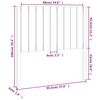 vidaXL fekete tömör fenyőfa ágyfejtámla 95,5 x 4 x 100 cm
