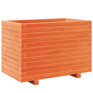 vidaXL viaszbarna t&ouml;m&ouml;r fenyőfa kerti vir&aacute;gtart&oacute; 70 x 40 x 49,5 cm