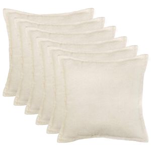 vidaXL P&aacute;rna huzat 6 pcs HOUTEN Kr&eacute;msz&iacute;nű 30 x 30 cm Boucl&eacute;