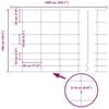 vidaXL Legelőkerítés Szürke 1 x 10 m Acél