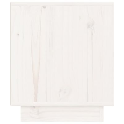 vidaXL fehér tömör fenyőfa éjjeliszekrény 40 x 34 x 40 cm