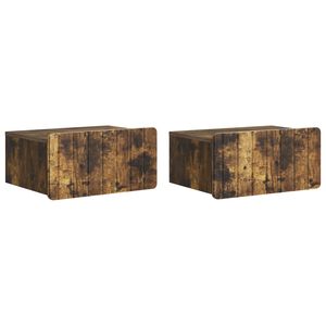 vidaXL Fali &eacute;jjeli szekr&eacute;ny 2 db F&uuml;st&ouml;s T&ouml;lgy 49 x 34,5 x 24 cm