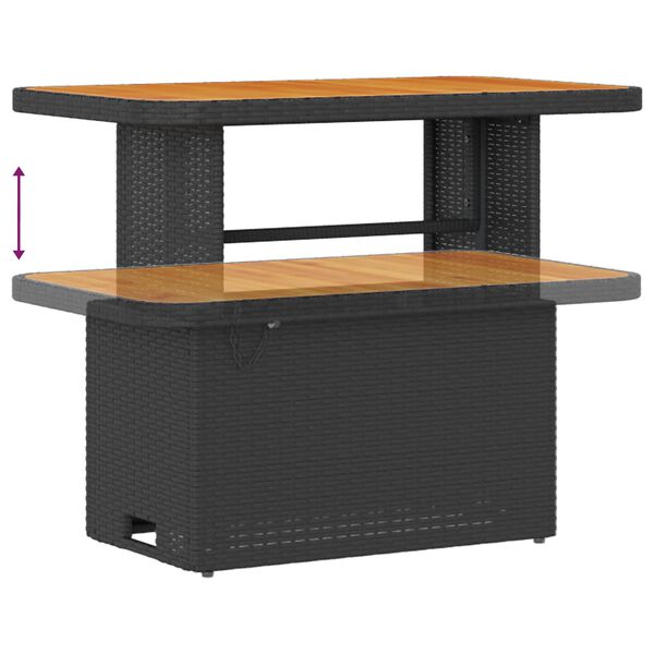 vidaXL Kerti Kanap&eacute; Szett p&aacute;rn&aacute;val 12 pcs Fekete Poli rattan