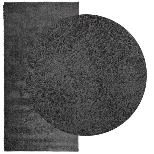 vidaXL PAMPLONA antracit magas szálú bolyhos modern szőnyeg 100x200 cm