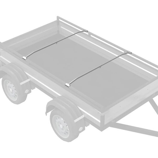 vidaXL alkalmas sík ponyva tartóhoz 2 pcs Ezüst 130-210 cm Alumínium