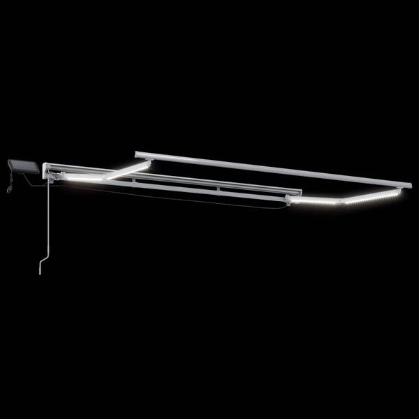 vidaXL K&eacute;zi napellenző keret LED vil&aacute;g&iacute;t&aacute;ssal B&eacute;zs 3,5 x 2,5 m