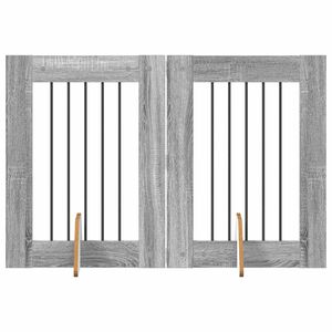 vidaXL Kutyaker&iacute;t&eacute;s &aacute;llv&aacute;nyokkal 2 pcs Sz&uuml;rke Sonoma 60 x 80 cm