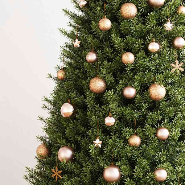 vidaXL 111 részes rózsaarany polisztirol karácsonyi gömb szett