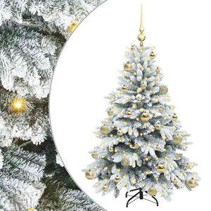 vidaXL Mű kar&aacute;csonyfa 150 LED-del &aacute;llv&aacute;nnyal Feh&eacute;r 120 cm PE &eacute;s PVC