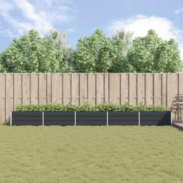 vidaXL N&ouml;v&eacute;nytart&oacute; Antracit 195 x 100 x 45 cm Horganyzott ac&eacute;l