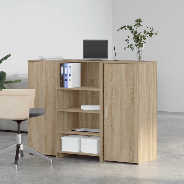 vidaXL recepci&oacute;s pult sonoma t&ouml;lgy 135x50x103,5 cm szerelt fa