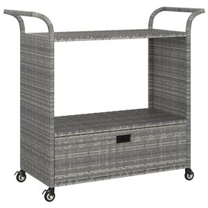 vidaXL sz&uuml;rke polyrattan b&aacute;rkocsi fi&oacute;kkal 100 x 45 x 97 cm