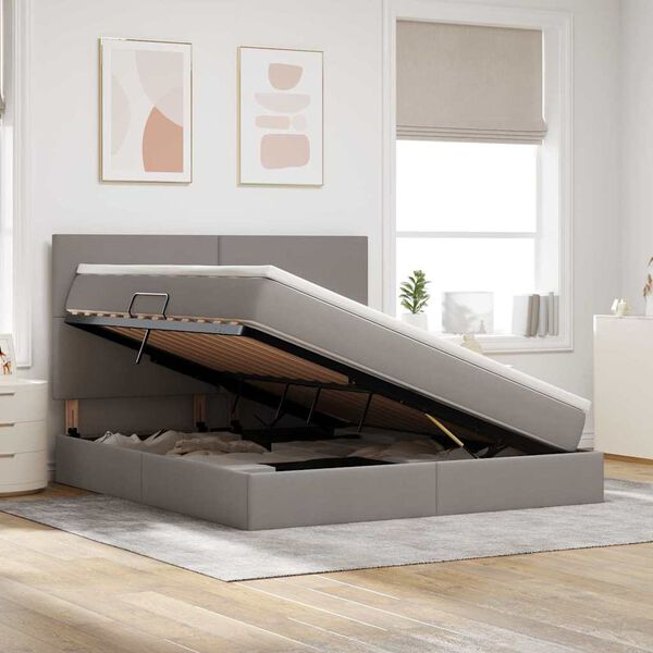 vidaXL &Aacute;gy t&aacute;rol&oacute;val &eacute;s matraccal T&oacute;psz&iacute;nű 160 x 200 cm Poli&eacute;szter