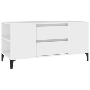 vidaXL feh&eacute;r szerelt fa TV-szekr&eacute;ny 102x44,5x50 cm