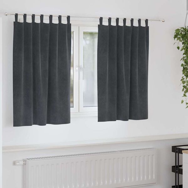 vidaXL S&ouml;t&eacute;t&iacute;tő f&uuml;gg&ouml;ny&ouml;k 2 pcs Vil&aacute;gossz&uuml;rke 140 x 140 cm B&aacute;rsony