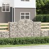 vidaXL 2 db &iacute;ves horganyzott vas gabion kos&aacute;r 200x50x120/140 cm