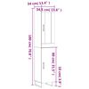 vidaXL szürke sonoma szerelt fa magasszekrény 34,5 x 34 x 180 cm
