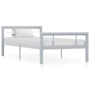 vidaXL sz&uuml;rke &eacute;s feh&eacute;r f&eacute;m &aacute;gykeret 90 x 200 cm