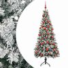 vidaXL Műkar&aacute;csonyfa g&ouml;mbbel 120 cm 150 LED Meleg feh&eacute;r PVC &eacute;s f&eacute;m