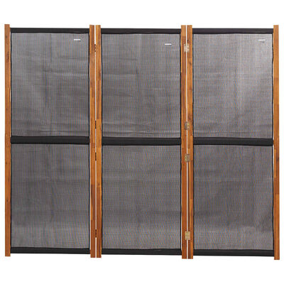 vidaXL fekete 3 paneles térelválasztó 210 x 180 cm