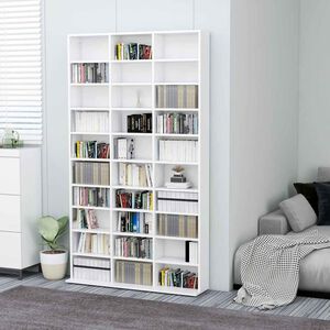 vidaXL feh&eacute;r szerelt fa CD-szekr&eacute;ny 102 x 23 x 177,5 cm
