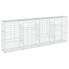 vidaXL horganyzott vas gabion kos&aacute;r fed&eacute;llel 400 x 50 x 150 cm