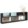 vidaXL Magazin &aacute;llv&aacute;ny polcokkal Fekete t&ouml;lgy 100 x 12 x 30 cm Faanyag