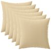 vidaXL P&aacute;rna huzat 6 pcs HEERLEN B&eacute;zs 45 x 45 cm Poli&eacute;szter