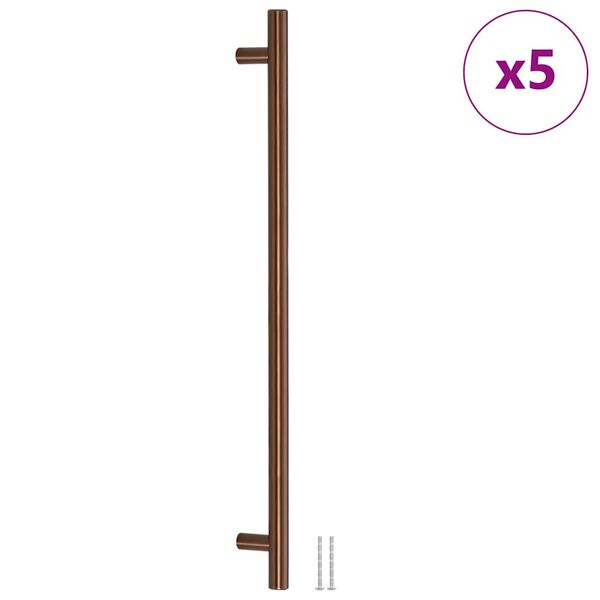 vidaXL 5 db bronz rozsdamentes acél szekrényfogantyú 480 mm