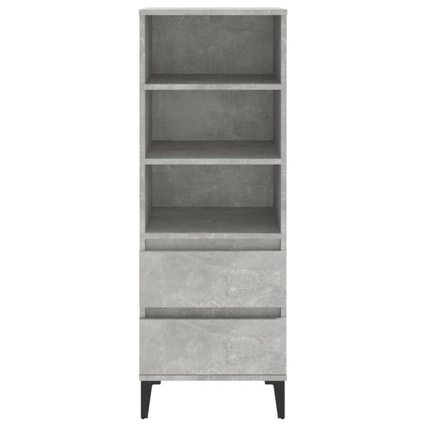 vidaXL betonszürke szerelt fa magasszekrény 40 x 36 x 110 cm