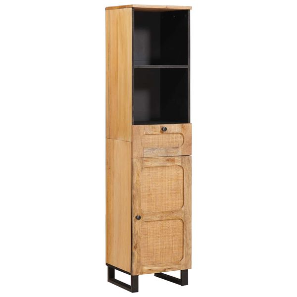 vidaXL F&uuml;rdőszoba szettek fi&oacute;kkal 3 pcs Term&eacute;szetes T&ouml;m&ouml;r Mang&oacute;f&aacute;t