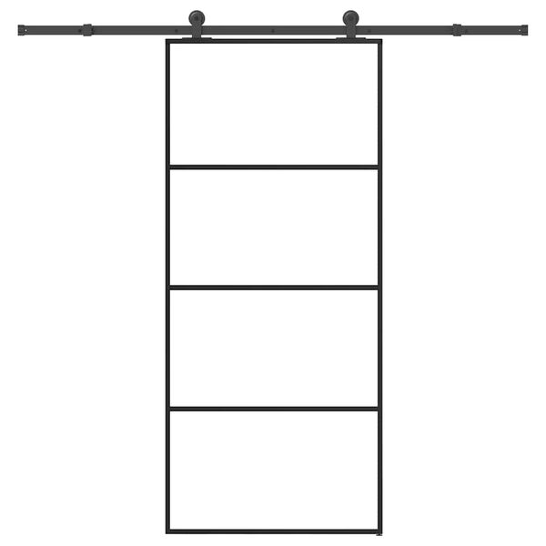 vidaXL ESG &uuml;veg &eacute;s alum&iacute;nium tol&oacute;ajt&oacute; f&eacute;mszerelv&eacute;ny-szettel 90x205 cm