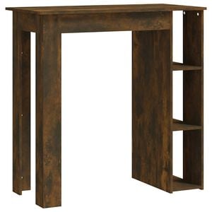 vidaXL f&uuml;st&ouml;s t&ouml;lgy sz&iacute;nű szerelt fa b&aacute;rasztal polccal 102x50x103,5 cm