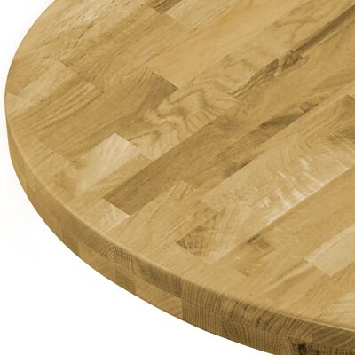 vidaXL kerek tömör tölgyfa asztallap 44 mm 800 mm
