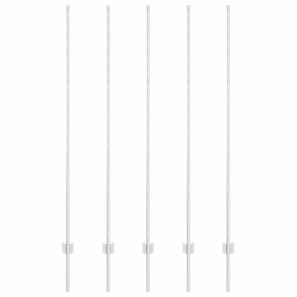 vidaXL Ker&iacute;t&eacute;soszlop 5 pcs Ez&uuml;st 160 cm Ac&eacute;l