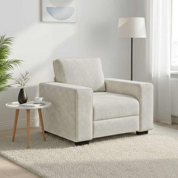 vidaXL kr&eacute;m b&aacute;rsony kanap&eacute;fotel 100x77x82 cm