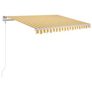 vidaXL s&aacute;rga &eacute;s feh&eacute;r k&eacute;zzel kih&uacute;zhat&oacute; napellenző 350 x 250 cm