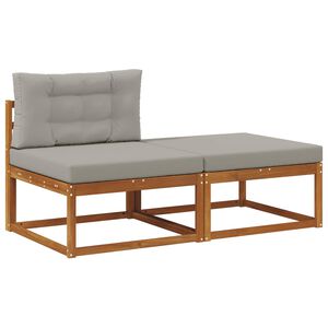 vidaXL Sarokkanap&eacute; egys&eacute;gek p&aacute;rn&aacute;val 2 Darab Term&eacute;szetes T&ouml;m&ouml;r Ak&aacute;cfa