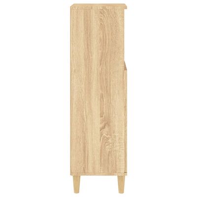 vidaXL sonoma-tölgyszínű szerelt fa fürdőszobaszekrény 30x30x100 cm