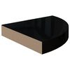 vidaXL 2 db magasfényű fekete MDF lebegő sarokpolc 25 x 25 x 3,8 cm